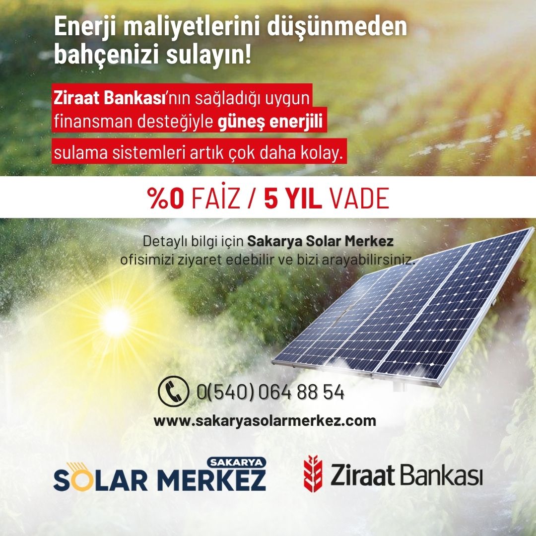 Ziraatbankası güneş enerji sistemi kredisi
